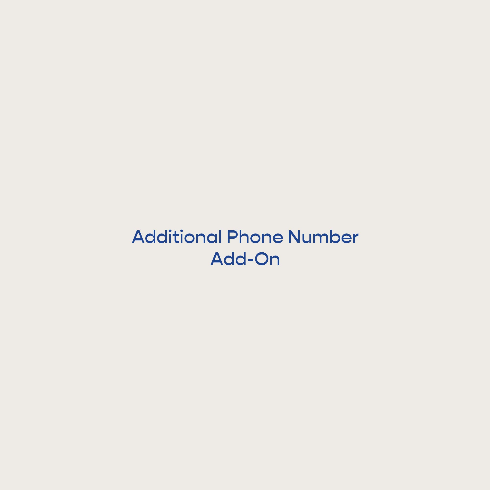 Additional Phone Number Add-On